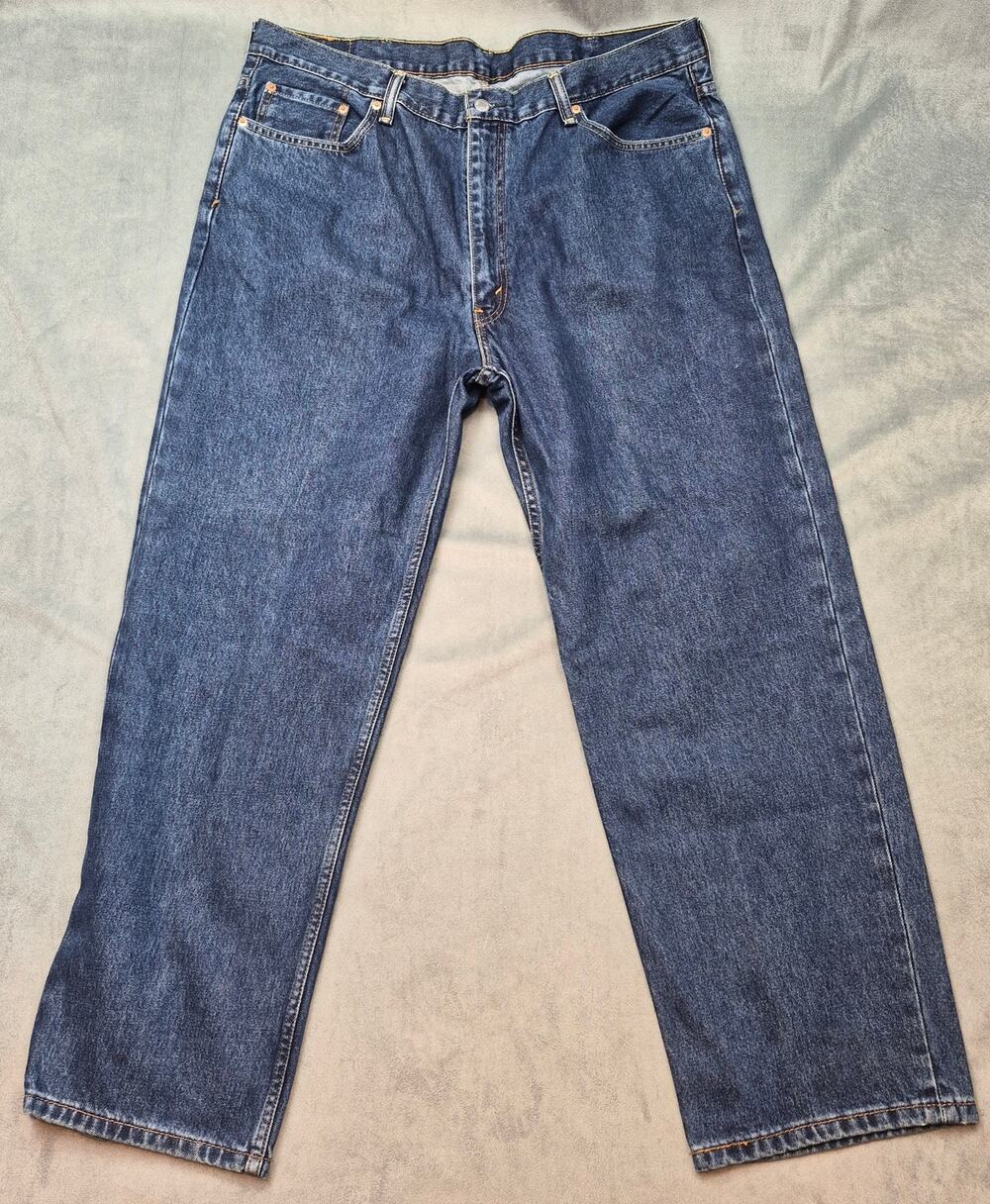 Levi's 550 Men Relaxed Fit Tapered Jeans Dark Wash Denim Size 42x30